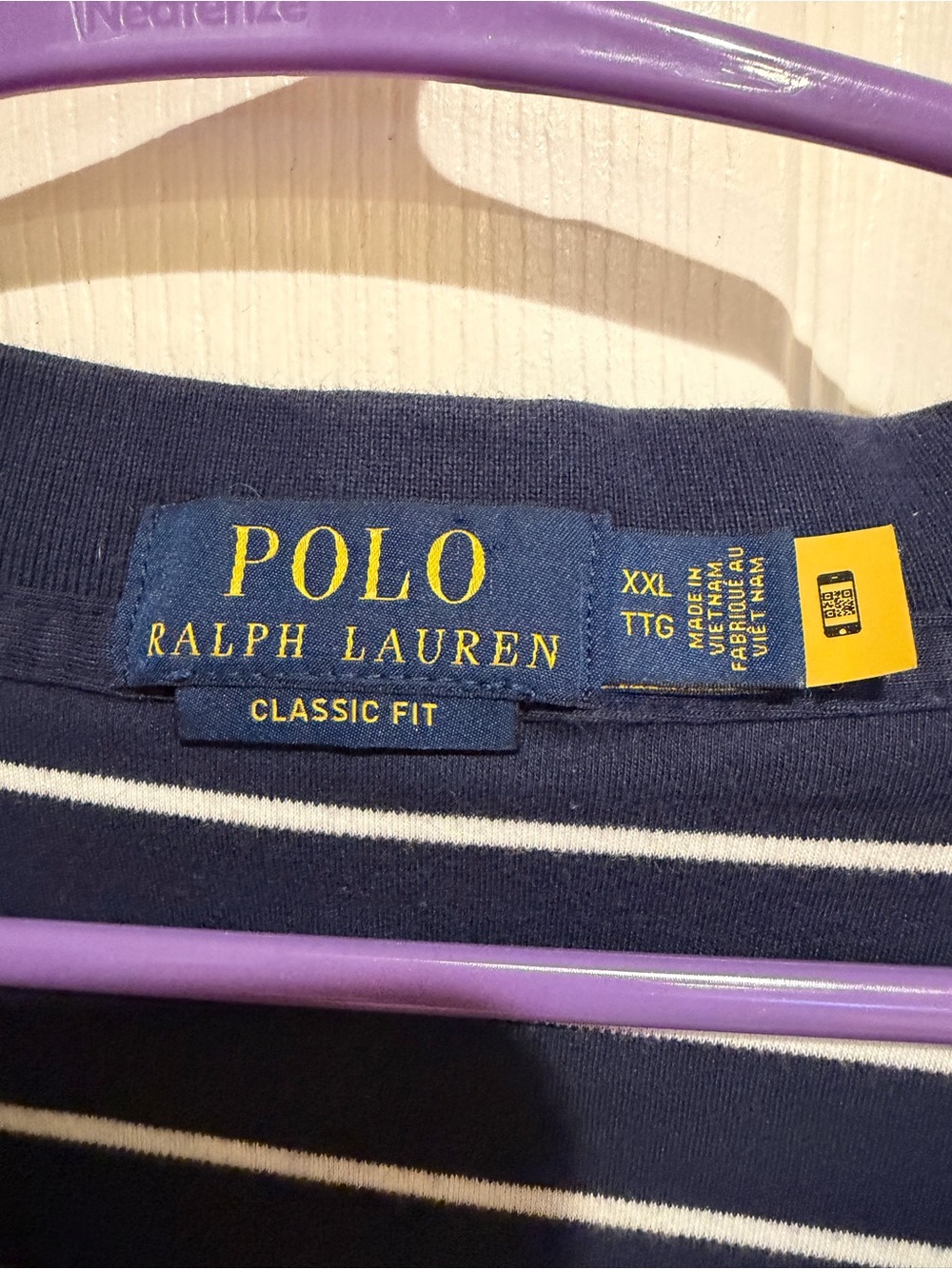 Polo by Ralph Lauren Navy and White Striped Polo - Picture 4 of 4